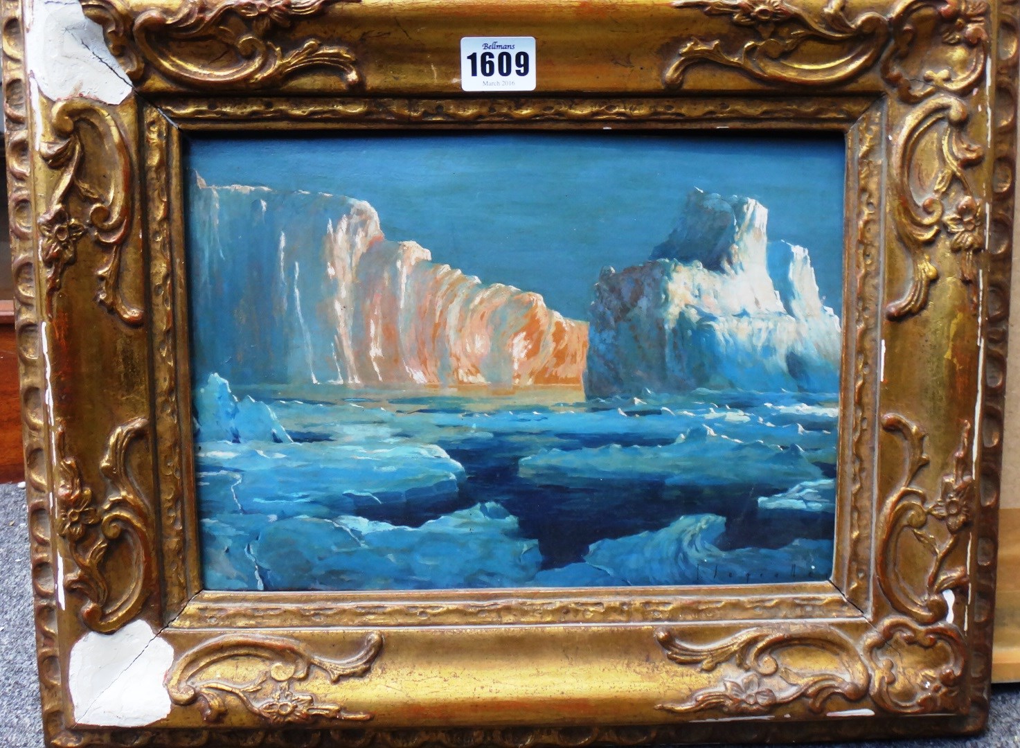 Appraisal: Attributed to Jose Segrelles - Ice flows oil on board