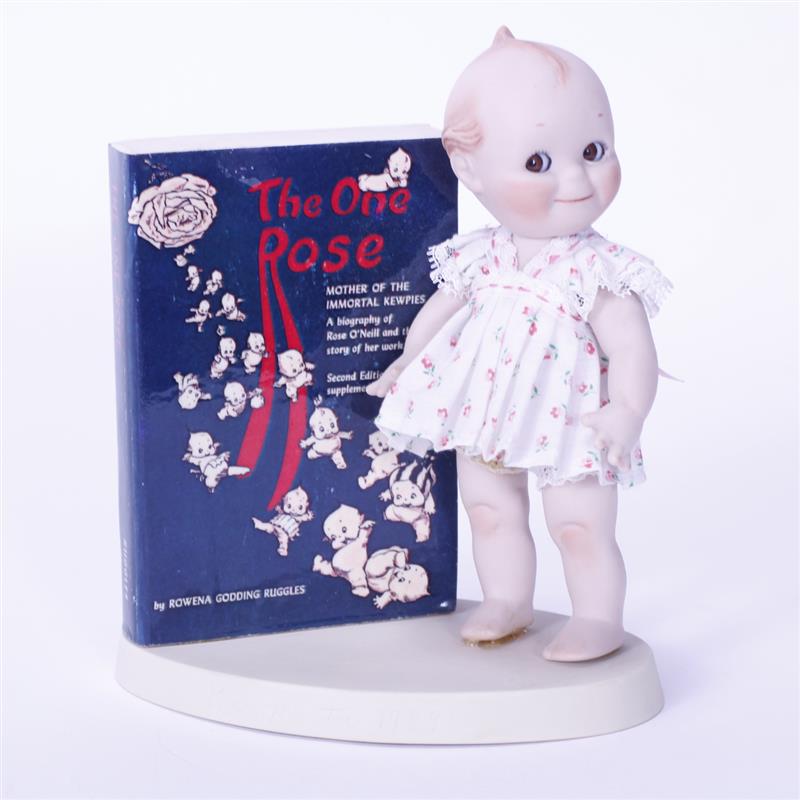 Appraisal: German All Bisque Kewpie Jointed Doll on stand with The