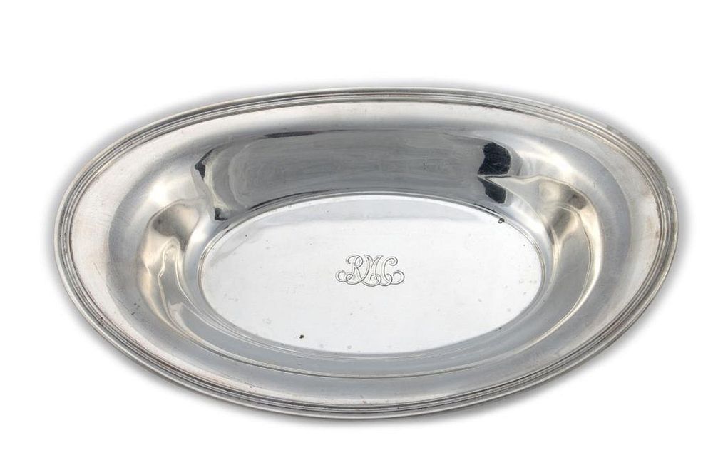 Appraisal: Tiffany Co Sterling Serving Bowl in l grams Monogrammed Condition