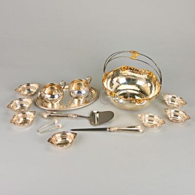 Appraisal: AMERICAN AND CONTINENTAL SILVER HOSTESS WARE Seven pierced mint dishes