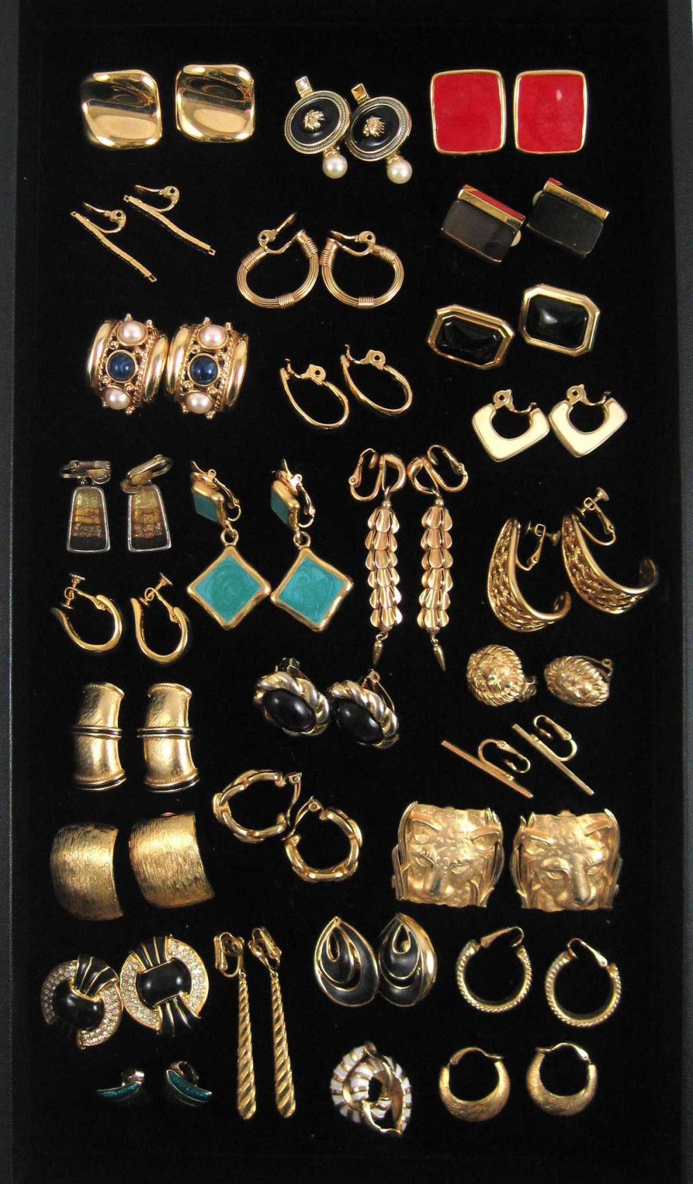 Appraisal: TWENTY-NINE ARTICLES OF SIGNED COSTUME JEWELRY including a pair of