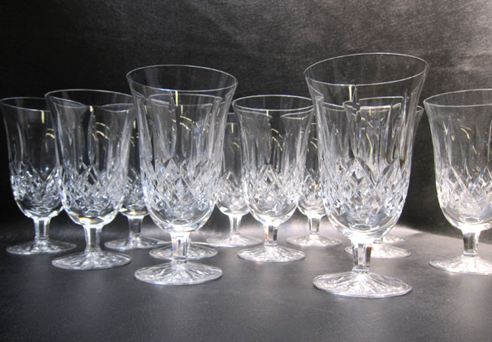 Appraisal: SET OF TWELVE WATERFORD CUT CRYSTAL STEMMED ICED TEA GLASSES