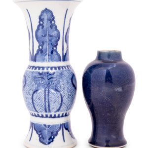 Appraisal: Two Chinese Porcelain Vases TH CENTURY AND LATER the first