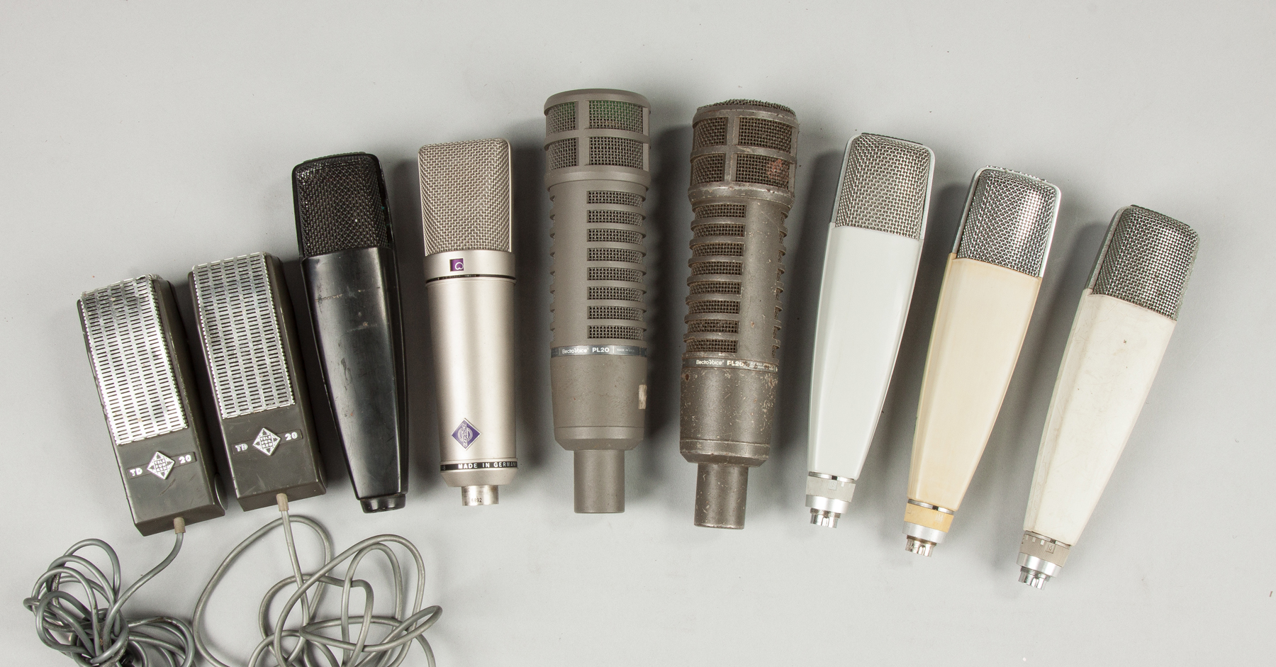 Appraisal: Group of Nine Microphones L to R Two Telefunken TD