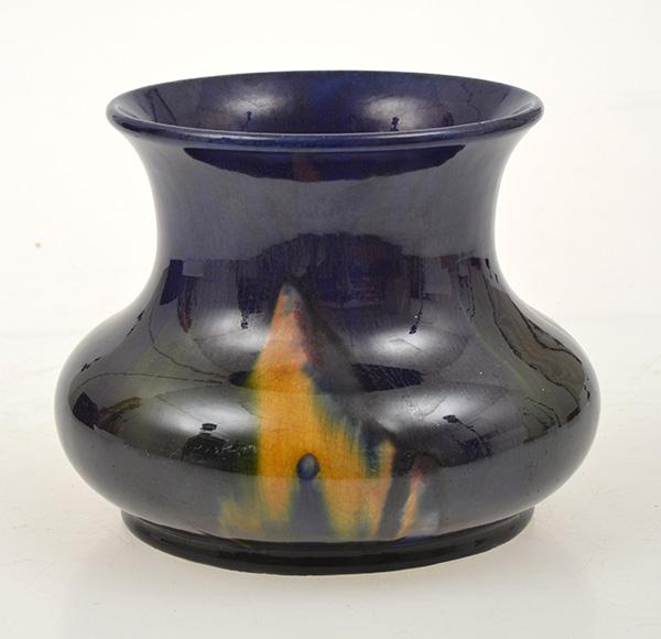 Appraisal: LARGE TASMANIAN MCHUGH POTTERY BLUE AND YELLOW VASE