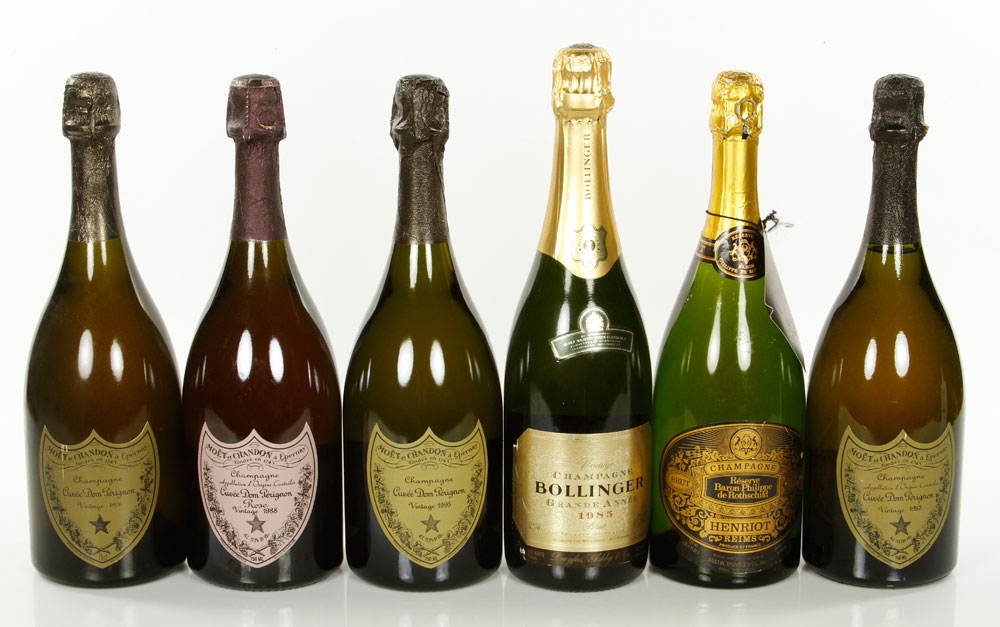 Appraisal: - Bottles Champagne Five bottles of champagne including Lafite Reserve