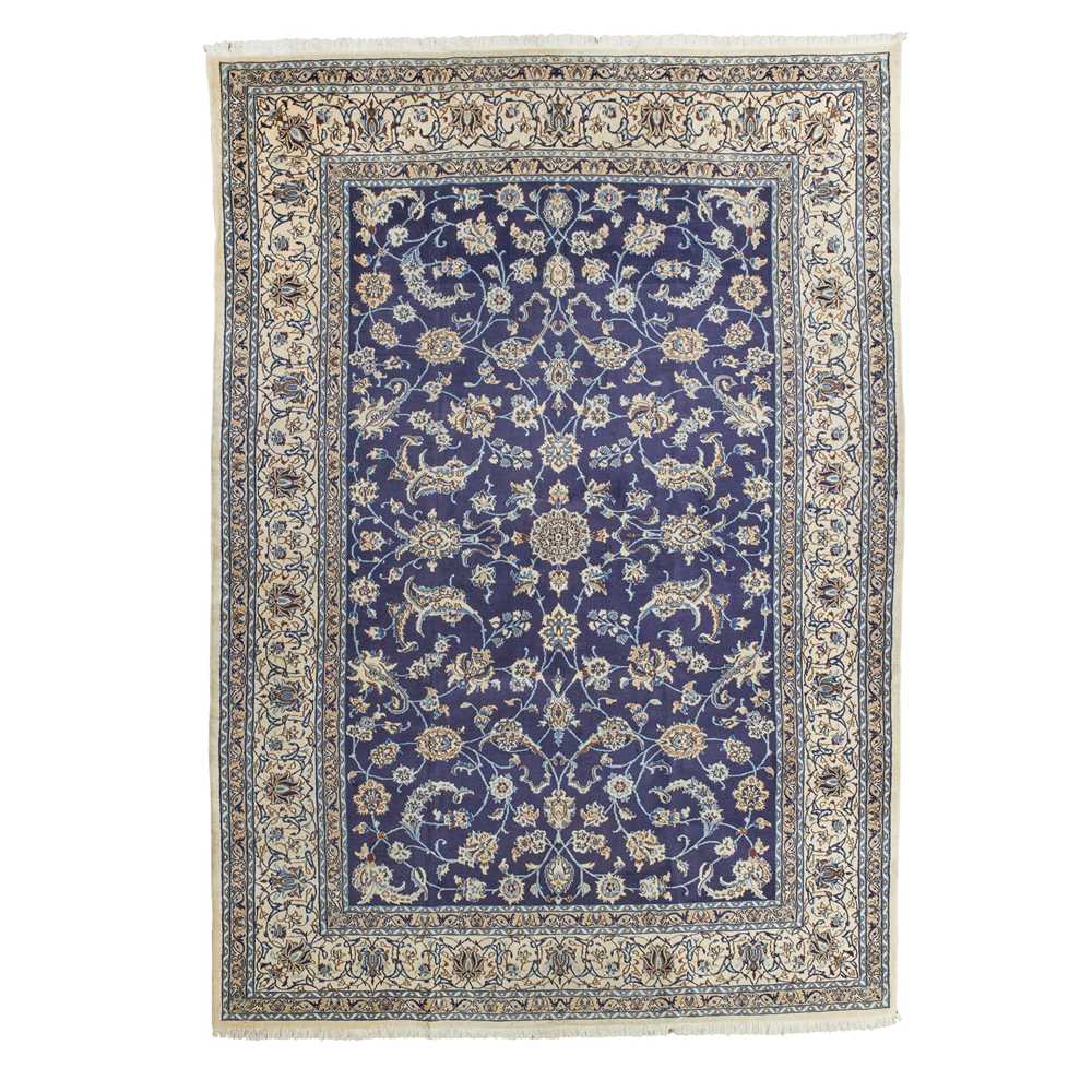 Appraisal: NAIN CARPET CENTRAL PERSIA LATE TH CENTURY the indigo field