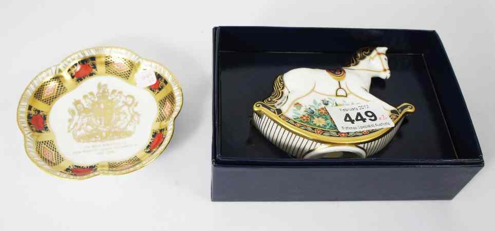 Appraisal: Royal Crown Derby Childhood Treasure Rocking Horse and Queen Elizabeth