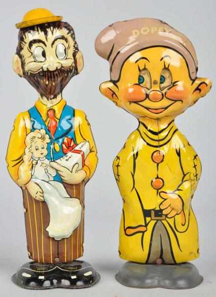 Appraisal: Lot of Tin Litho Marx Character Waddling Toys American Wind-up