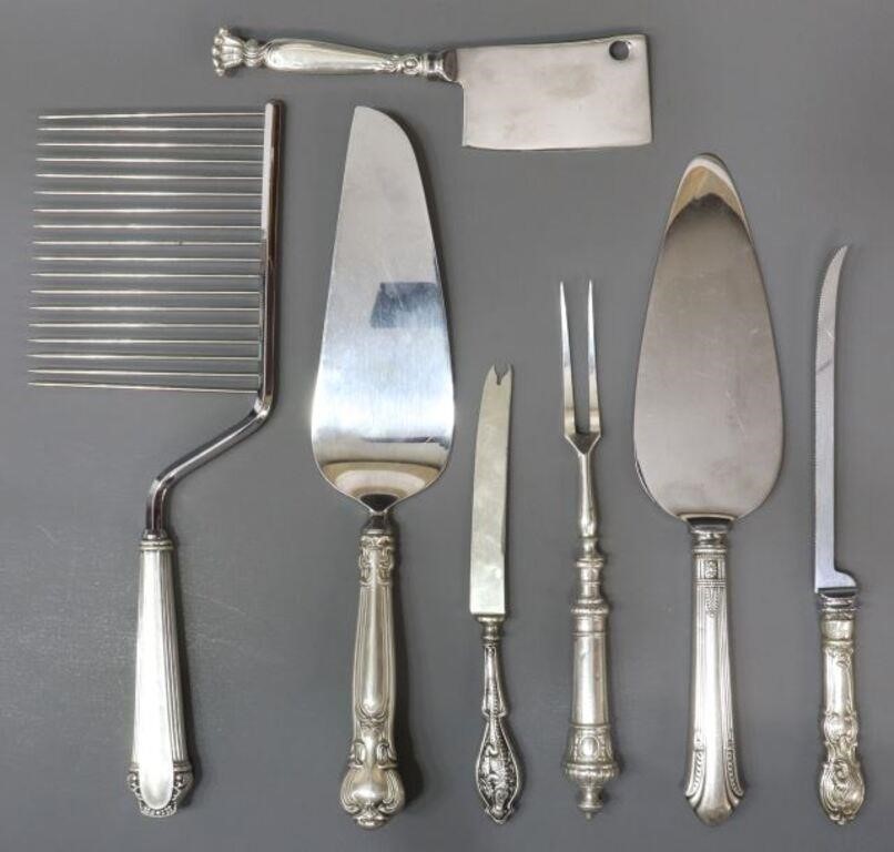 Appraisal: lot of Sterling and silver hollow handled serving flatware highlights