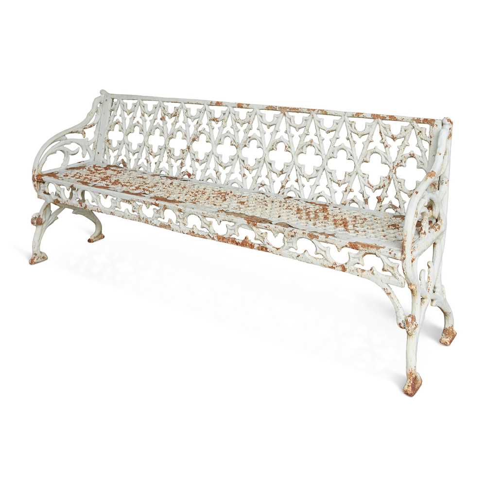 Appraisal: VICTORIAN CAST IRON 'GOTHIC' GARDEN BENCH IN THE MANNER OF