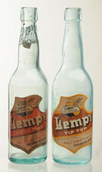 Appraisal: Lot Of Pre-Prohibition Lemp Beer Bottles With labels This lot