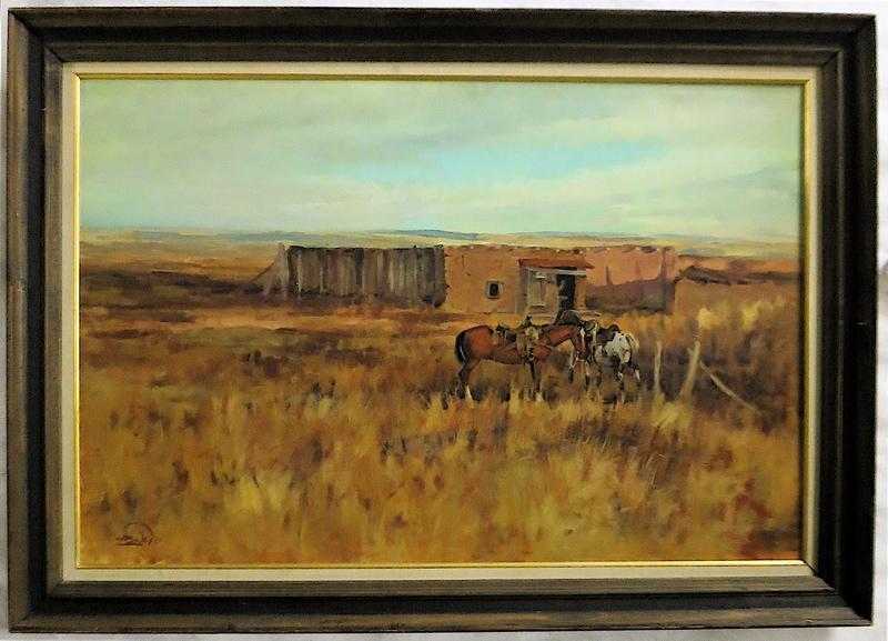 Appraisal: WILLIAM BAILEY OIL ON BOARD Montana Washington Maryland born Adobe