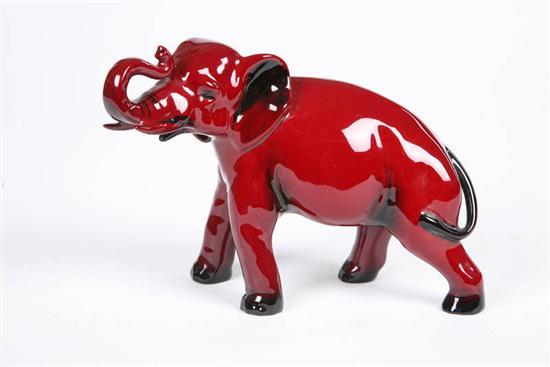 Appraisal: ROYAL DOULTON FLAMBE' ELEPHANT Circa 's h