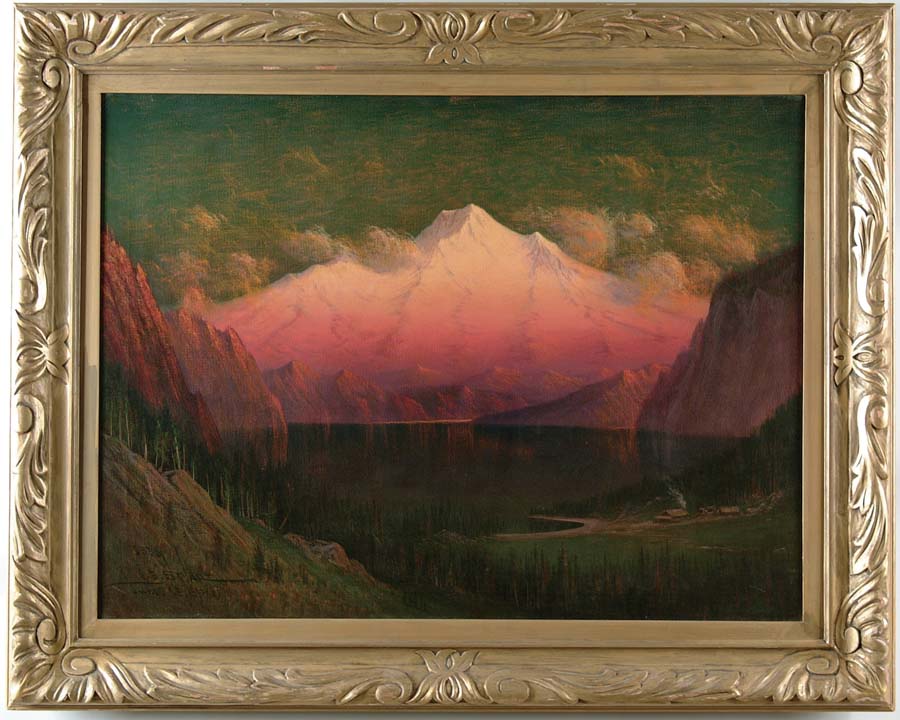 Appraisal: JAMES EVERETT STUART American - SUNSET GLOW MOUNT STUART Large