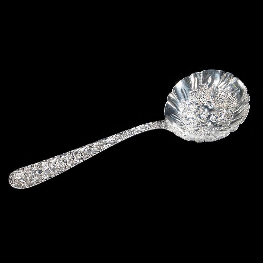 Appraisal: S Kirk Sons Sterling Serving Spoon Repousse pattern in l