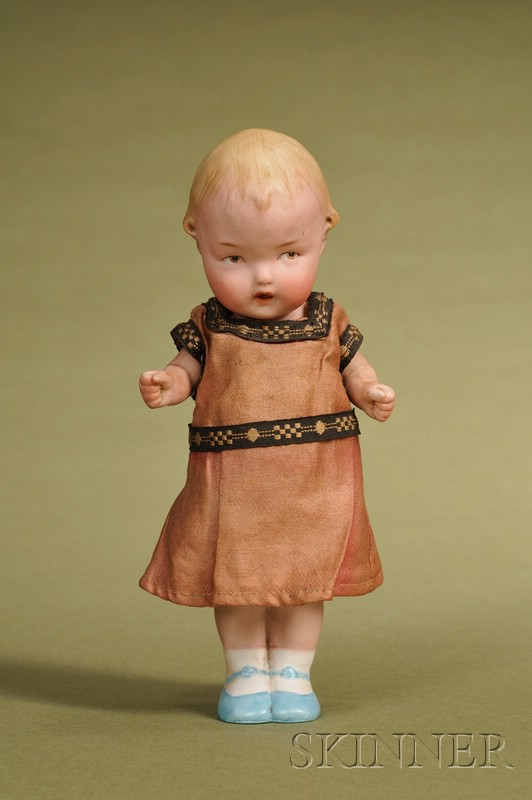 Appraisal: Heubach All-Bisque Character Child Germany c standing figure with molded