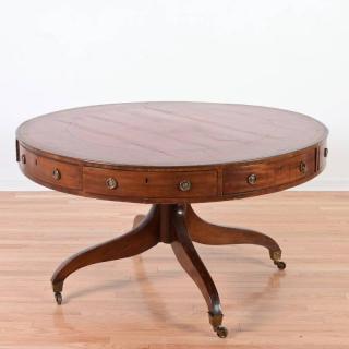 Appraisal: George III mahogany library table Late th c large round