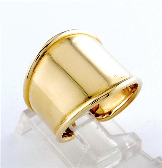 Appraisal: Lady's tapered gold band adjustable rolled edge tapering from W