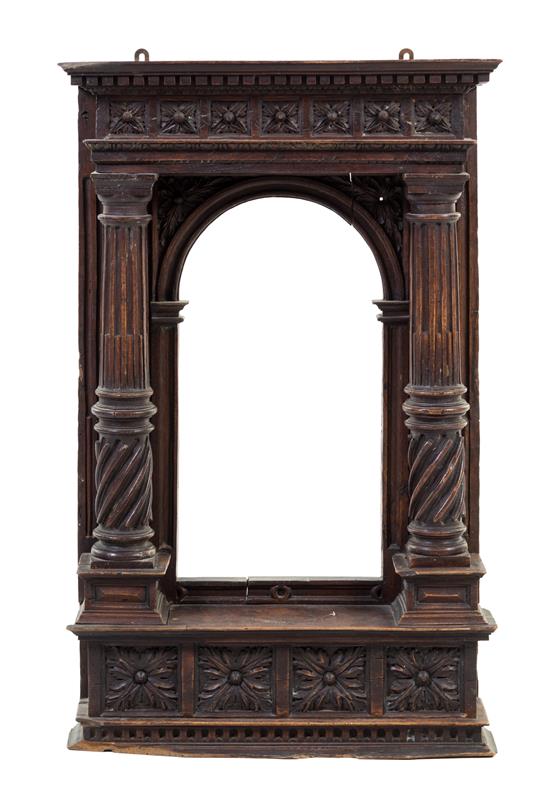 Appraisal: Sale Lot A Continental Walnut Hanging Altar Niche th th