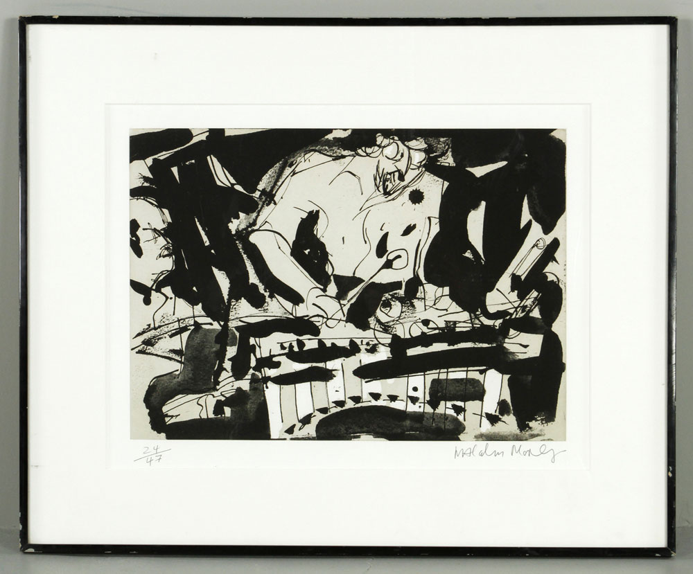 Appraisal: - Morely Jazz Intaglio Print Malcolm Morely British b Jazz