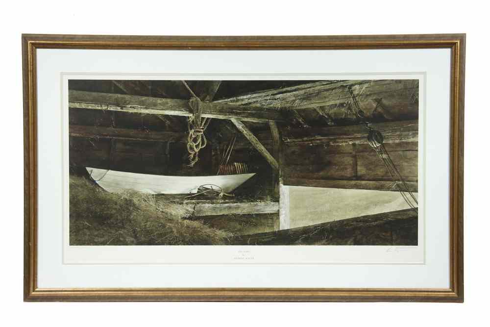 Appraisal: COLOR PHOTO-LITHO PRINT - 'Hay Ledge' by Andrew Wyeth PA