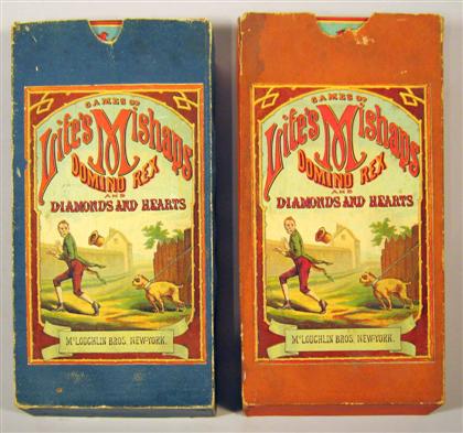 Appraisal: Lot Chromolithographic Board Games Games of Life's Mishaps Domino Rex