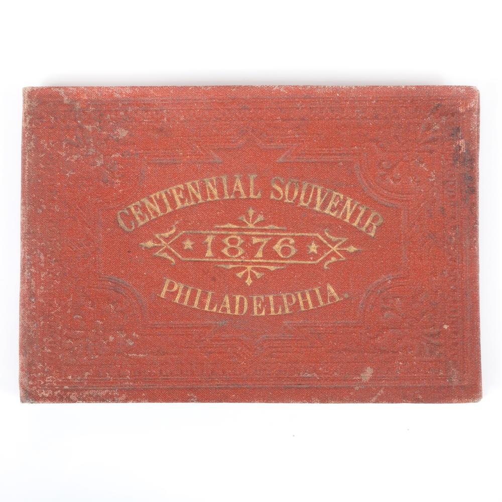 Appraisal: CENTENNIAL EXPOSITION PHILADELPHIA SOUVENIR VIEWBOOK WITH PULL-OUT STRIP OF SIXTEEN