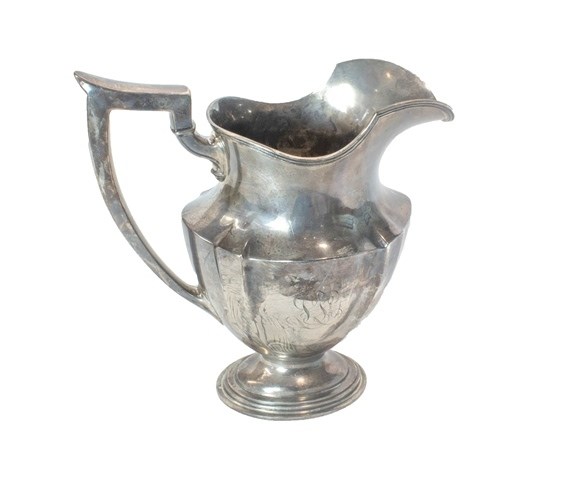 Appraisal: A Sterling silver large jug of shaped oval form with