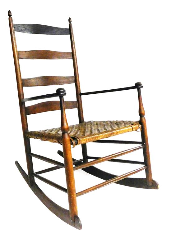 Appraisal: Shaker Mt Lebanon NY rocking chair th C four shaped