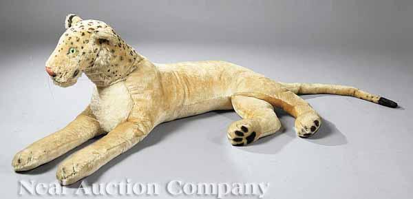 Appraisal: A Large Vintage Steiff Leopard th c with metal maker's