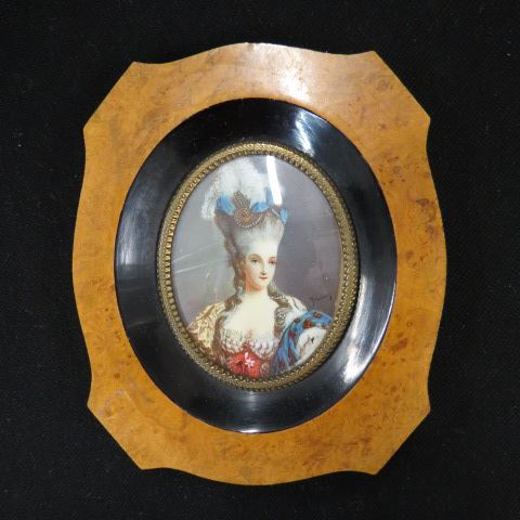 Appraisal: Miniature Painting on Ivory of a Duchess artist signed oval