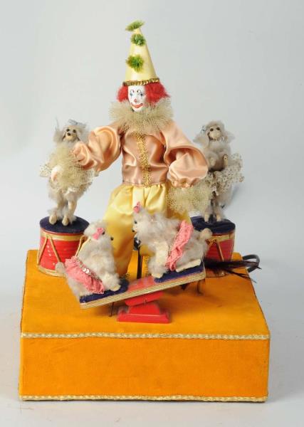 Appraisal: Circus Themed Automaton Display This unique countertop piece features a