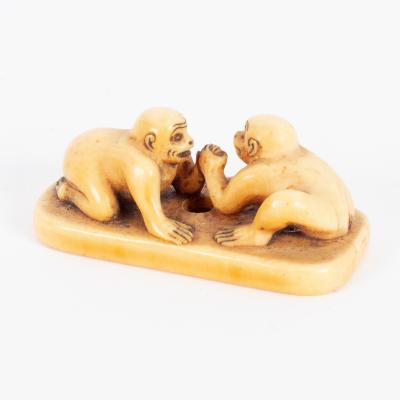 Appraisal: A Japanese ivory netsuke th Century in the form of