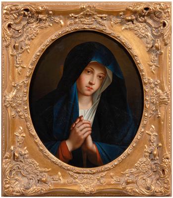 Appraisal: Portrait of the Virgin Mary clasping her hands in prayer