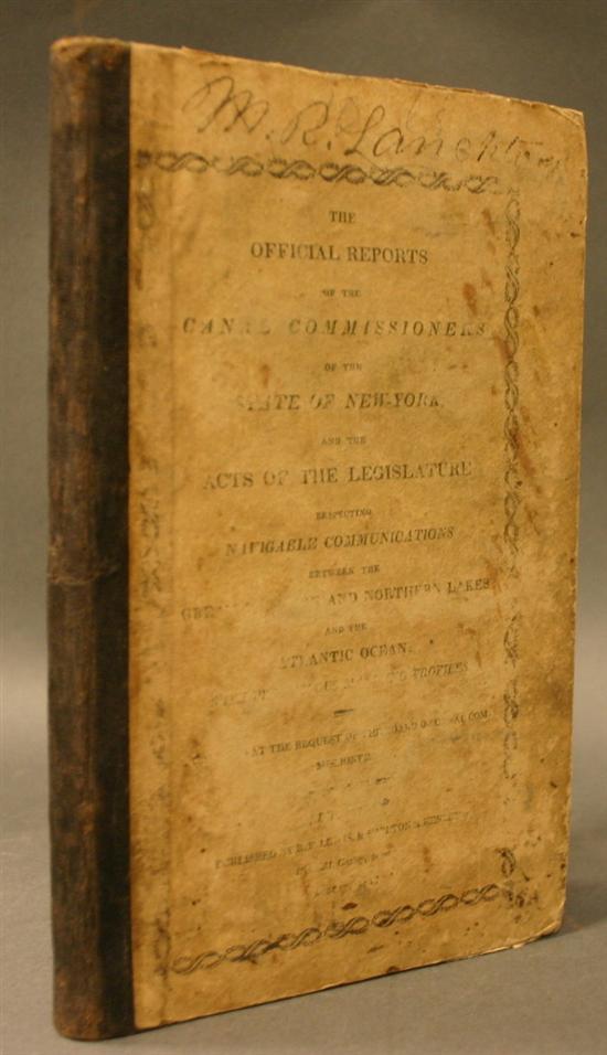 Appraisal: Canals New York The Official Reports Of The Canal Commissioners