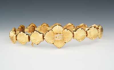 Appraisal: A Moroccan Gold Belt k yellow gold belt designed with