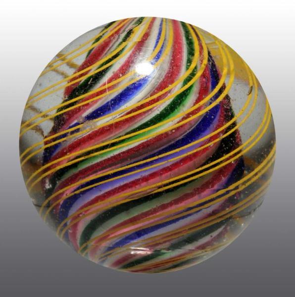 Appraisal: Large Solid Core Swirl Marble Description Extra large solid core