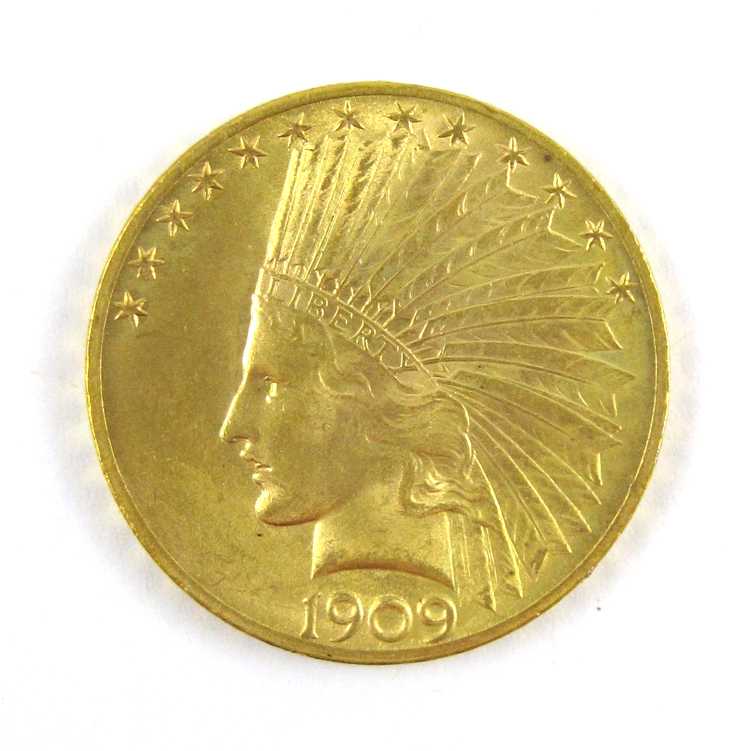 Appraisal: U S TEN DOLLAR EAGLE GOLD COIN Indian head variety