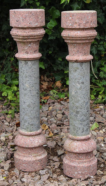 Appraisal: A PAIR OF SALVAGED VINTAGE COLUMNS possibly from a church