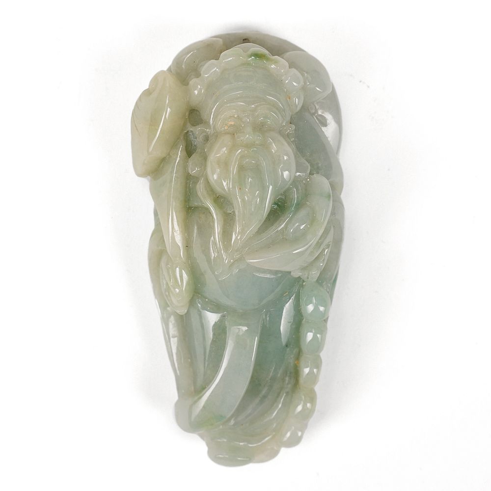 Appraisal: Late th C Chinese Green Jade Pendant Late th century