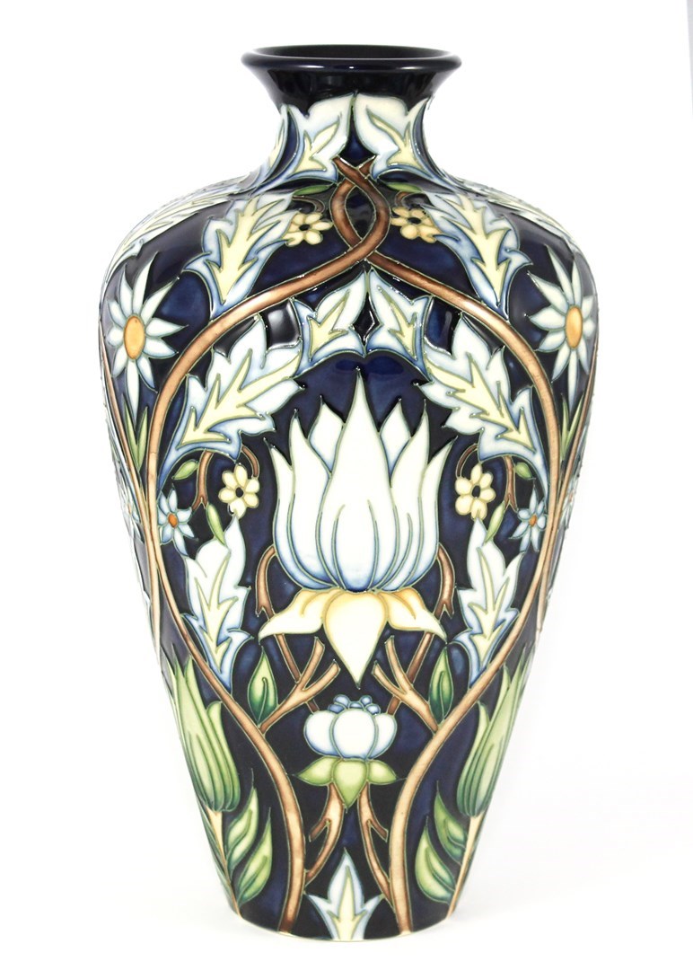 Appraisal: A Moorcroft vase circa tube lined decorated with wild flowers