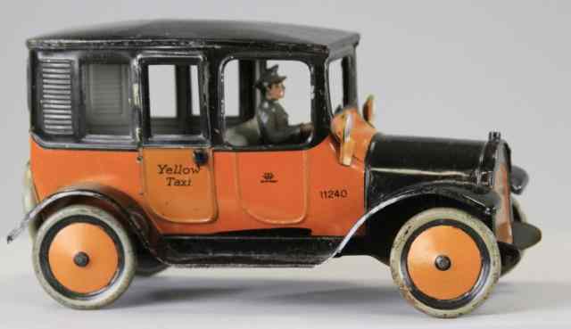 Appraisal: BING YELLOW TAXI Germany classic orange and black body reads