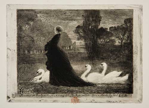 Appraisal: F LIX BUHOT La Dame aux Cygnes Etching aquatint and