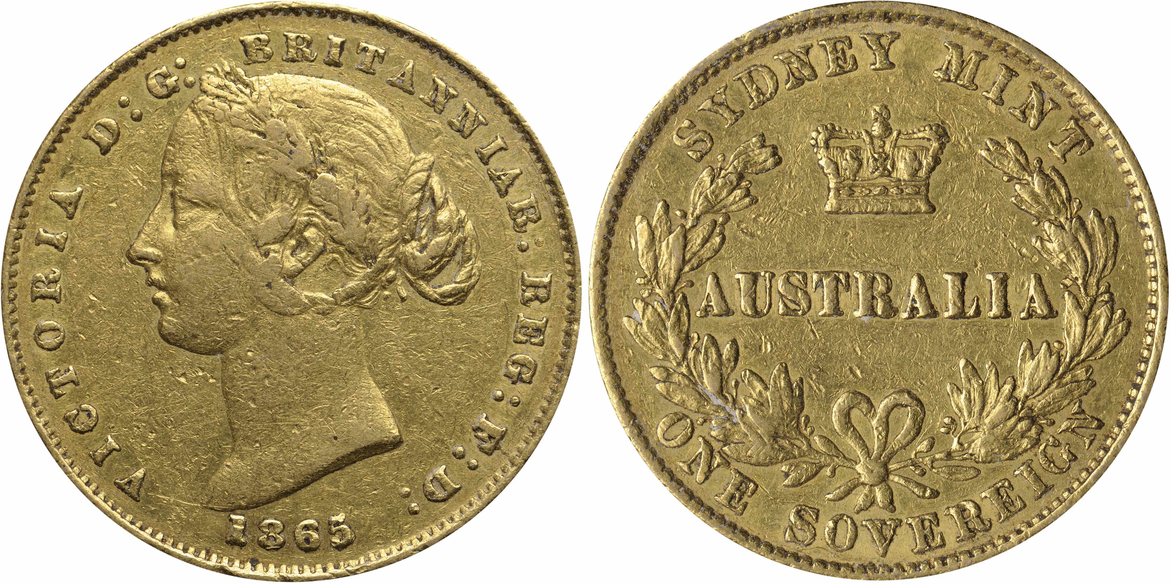 Appraisal: Australia -S Sovereign Fr This is a much scarcer date