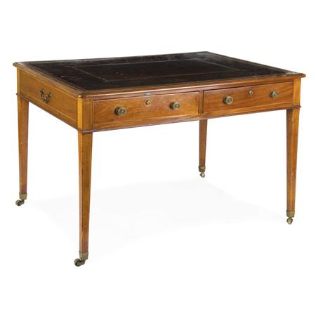 Appraisal: George III Leather Top Mahogany Desk Estimate -