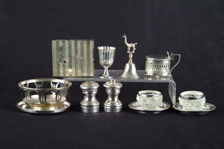 Appraisal: LOT OF SMALL STERLING TABLE ARTICLES Including Revere Silversmith s