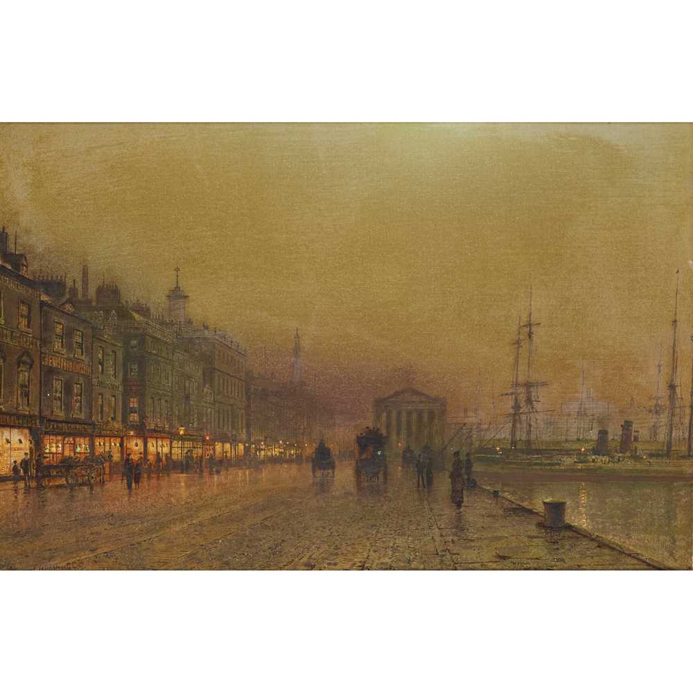 Appraisal: JOHN ATKINSON GRIMSHAW BRITISH - GREENOCK Signed inscribed and dated