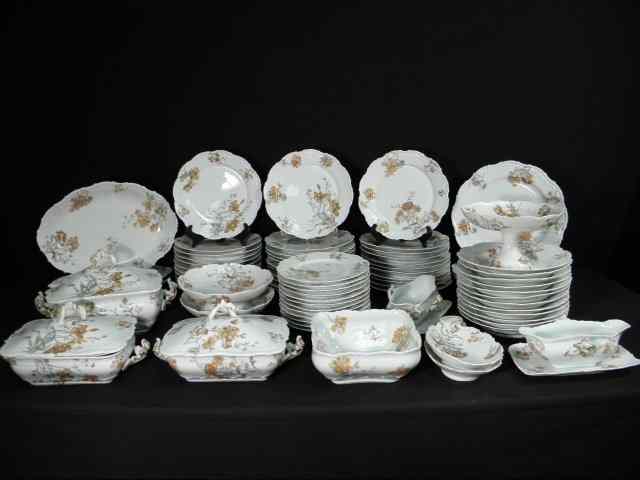 Appraisal: Vermeren-Coche Belgian Limoges-style porcelain dinnerware Decorated in a floral transfer