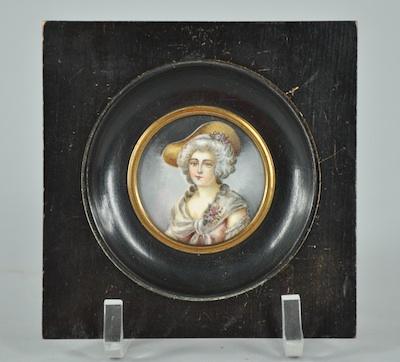 Appraisal: A Miniature Portrait of a Lady in th Century Style